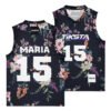Maillot de basket Black Flowers