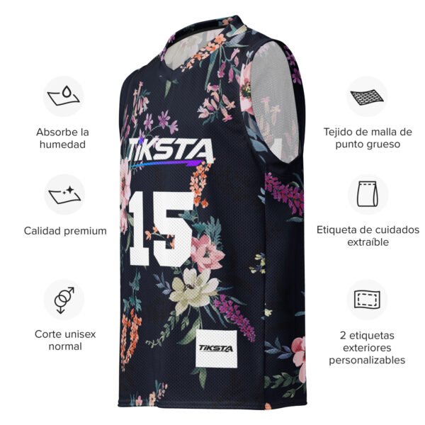 Maillot de basket Black Flowers