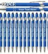 Lot de 12 stylos à bille en métal gravés