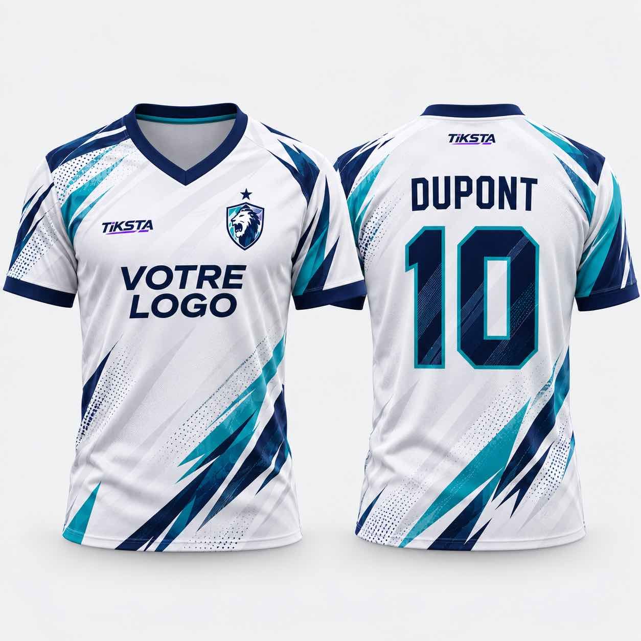 Maillot de football personnalisé col V Tiksta