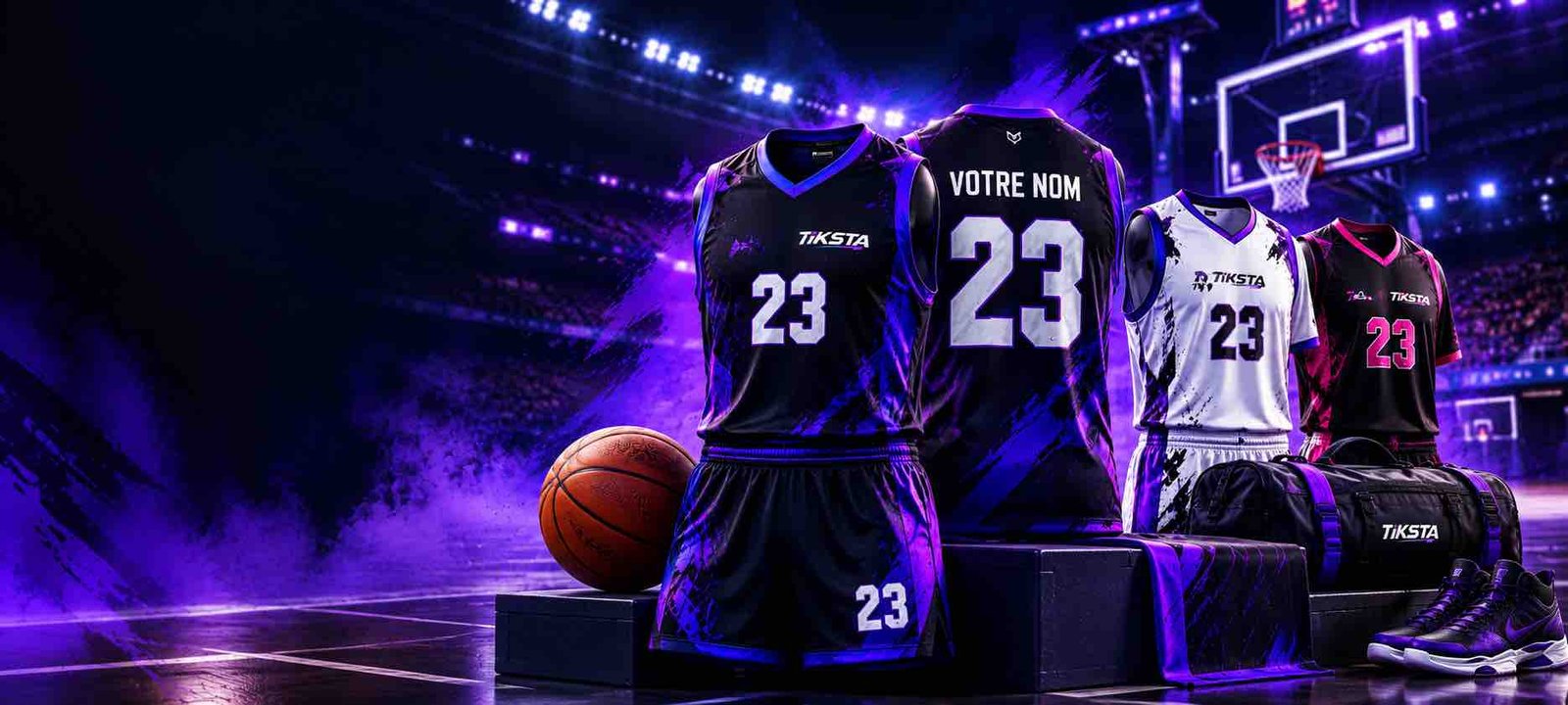 maillot personnalisé basketball Maillot de basket Black Flowers