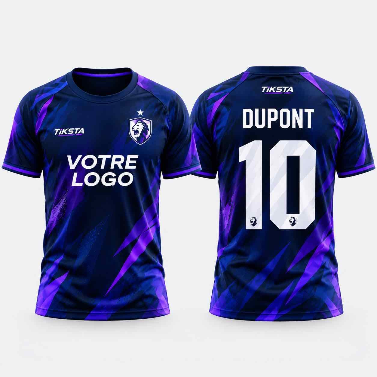 Maillot de football personnalisé col rond Tiksta
